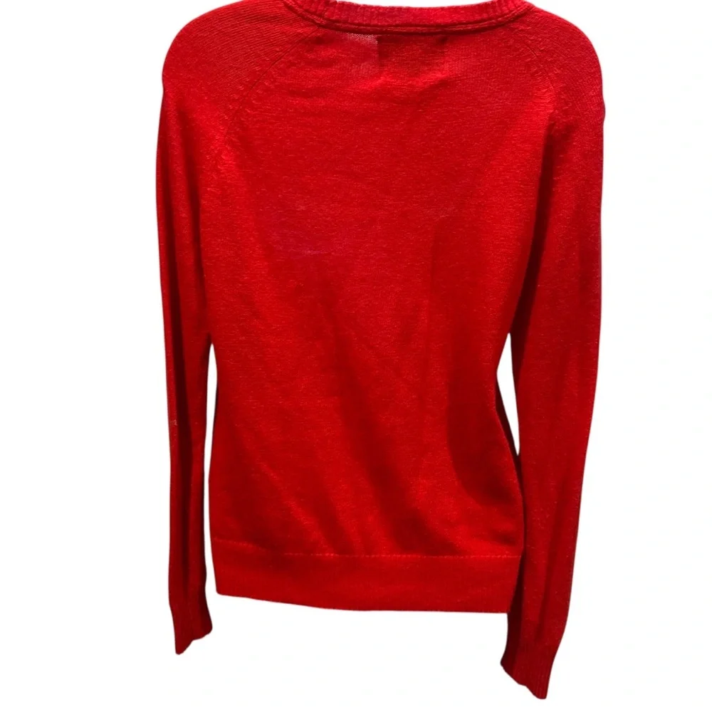 Wildfox Angora Rabbit Hair Sequin Knit Sweater Red SHOPPING IS MY CARDIO Medium